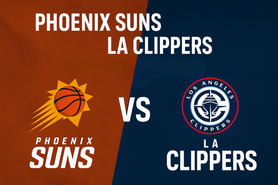 the official logos of phoenix suns and la clippers nba teams